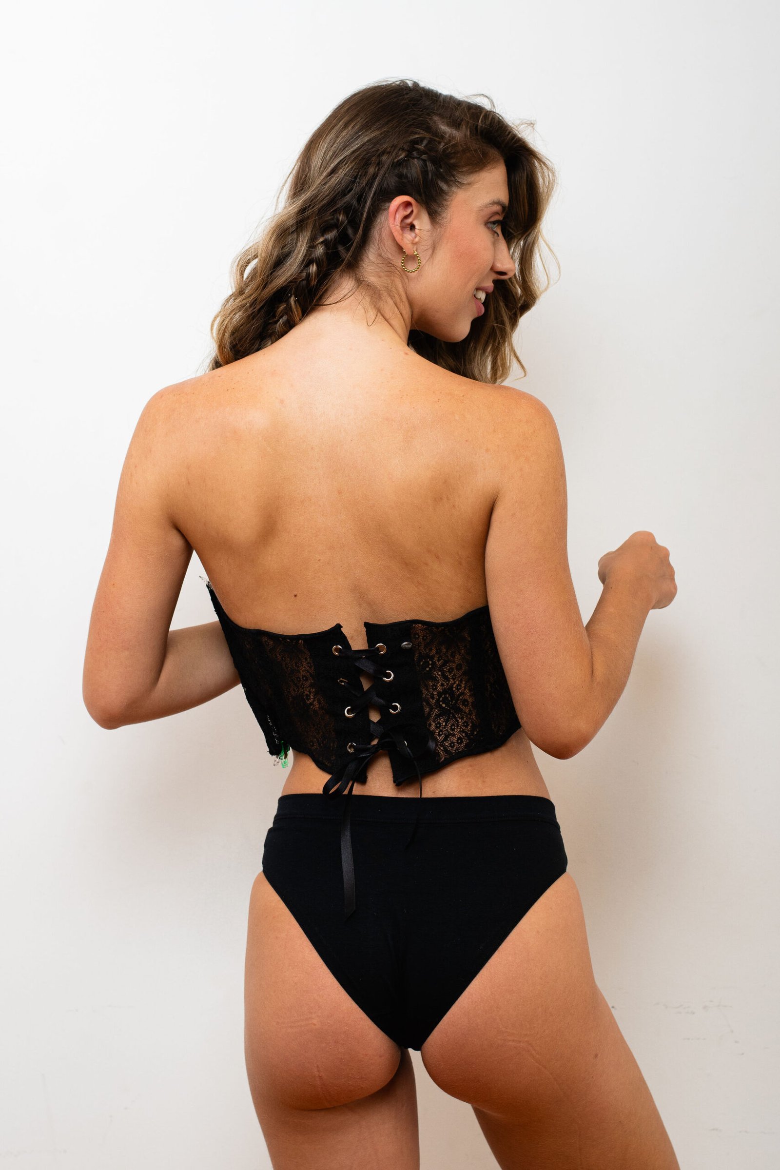 Corset Ares | Encaje y eco cuero - Imagen 3